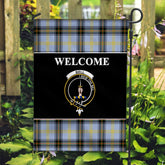 Bell Tartan Crest Black Garden Flag
